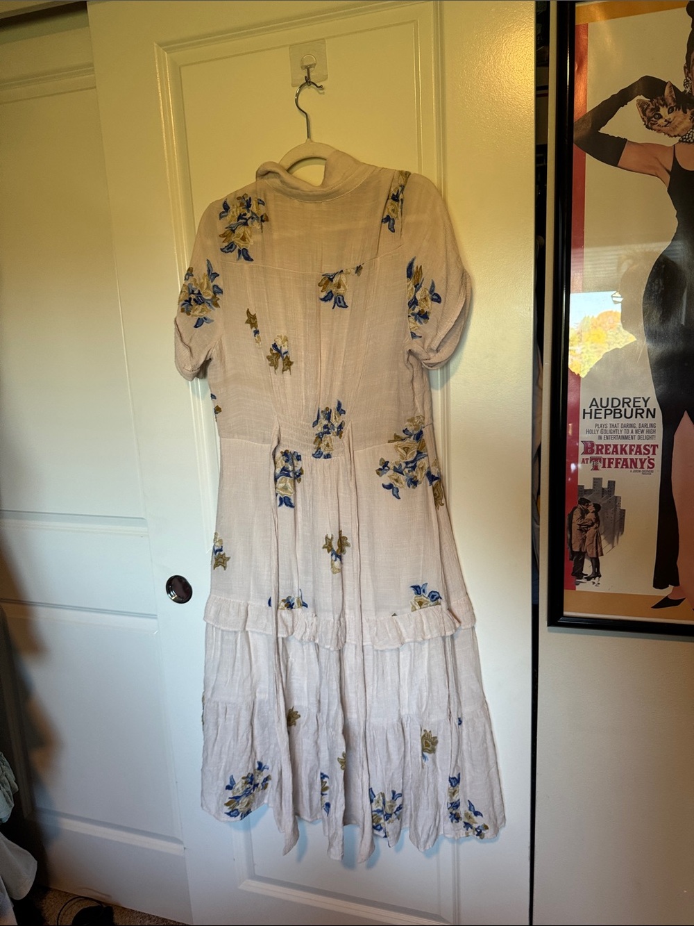 FIGUEROA & FLOWER Embroidered Floral Midi Tiered Cottage Dress - Picture 5 of 8